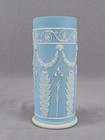 Early 19th Century Wedgwood Light Blue   White Dipped Jasperware Spill Vase