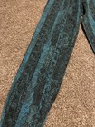 Vintage 80s Kudos Parachute Pants Patterned Teal Size Med Nwt