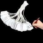 500 Pcs White Price Tags With String Writable Jewelry Tags For Clothing Yard