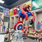 In Stock 50cm Spider-man Squat Ver   Resin Figure Model Statue Display Toy