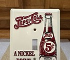 Pepsi Cola Light Switch Plate Nickel Drink Worth A Dime Vintage Style Wall Decor