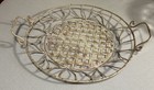 Rustic Green 19  Metal Woven Basket Centerpiece wall Hanging Garden Kitchen