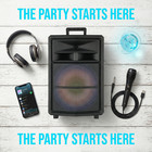 15  Portable Bluetooth Pa Speaker 10000w Super Bass W  Mic   Stand Tws Fm Party