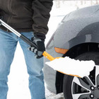 26 5 In  Metal Handle Aluminum 3-in-1 Folding Snow Shovel