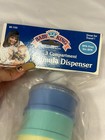 Baby King Formula Dispenser 3 Compartment Bpa Free Travel Blue Green Yellow Vtg