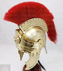 Roman Centurion Halloween Helmet W  Red Plume Greek Roman Engraved Design Helmet