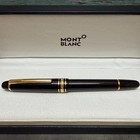  Mb Meisterst  ck Fountain Pen Black Gold Trim With Gift Box