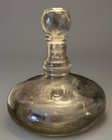 Vintage 1970s Set Of 2 Glass  Decanter Bottles With Stoppers