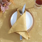 Elrene Home Fashions Elegant Woven Leaves Jacquard Damask Cloth Napkin Set 17 X