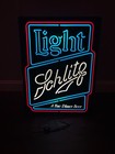 Schlitz Light Beer Vintage Light Up Bar Sign Advertising 20x15 Inches