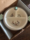 Vintage Child s Divided Warming Dish Nursery Rhyme Figures In Original Box Food