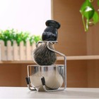 Pure Badger Shaving Brush With Wood Handle stainless Steel Shaving Stand And Soa