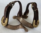 Dennis Moreland 248 Heavy Duty Working Cowboy Tack Ranch Roper Spurs   Straps