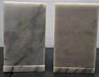 Vintage Marble Bookends From Italy Mcm White Gray Marble  Heavy Stone Slab
