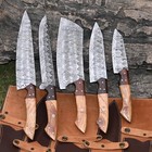 Custom Handmade Chef Knife Set Kitchen Knives Cutlery Forged Damascus Steel 2803