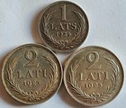 Latvia   1924-25 Lot Of 3 Silver Coins    