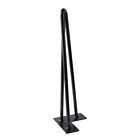 Hairpin 3 Rods Table Desk Legs 1 2  Solid Set Of 4 Heavy Duty - Various Sizes