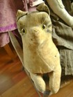 Antique Early Cloth Prim Velvet Tabby Cat