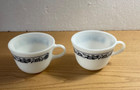 Vtg Corelle Old Town Blue Onion Coffee Tea Cups Mug Corning Full Handle Set Of 2