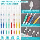 300 Pcs Individually Wrapped Toothbrushes Bulk With Dental Floss Set 100 Soft Br