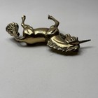 Vintage Solid Brass Unicorn Wall Hanging Figurine Rustic Patina Decor