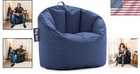 Elegant Milano Navy Bean Bag Chair - Perfectly Filled For Casual Relaxation