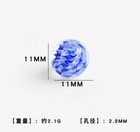 20pcs Handmade Lampwork Glass Round Beads Blue 11mm
