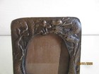 Early 1900 s Asian Metal Miniature Picture Frame Decorated With Dragons - China