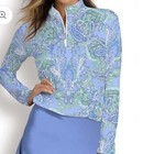 Acegolfs Women 1 4 Zip Pullover Paisley Athletic Top Xl Golf Tennis Pickleball