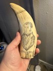 Commodore Perry Scrimshaw Carving Whale Tooth Reproduction Resin Ship Lawrence
