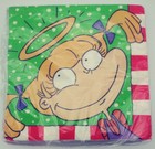 Vintage Rugrats Christmas Napkins Angelica Tommy Nickelodian Nos 