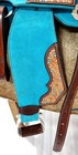 Western Barrel Racing Horse Saddle Pleasure Trail Floral Tooled Leather Tack Set
