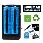 2x 3 7v 3000mah Multipurpose Li-ion Batteries Rechargeable Battery dual Charger