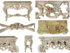 Early 20th-c Louis Xv Walnut Ormolu Mounted Marble Top Side Table