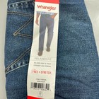 New Wrangler Men s 34x32 Relaxed Fit Jeans Dark Blue Stretch Denim