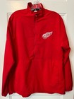 Adidas Detroit Red Wings Nhl Quarter Zip Pullover Jacket Red Large