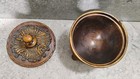Vtg Elements Gold Rococo Syroco Style Round Trinket Jewelry Coin Box Gilt Ornate