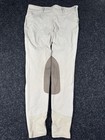 Rj Classics Belmont Riding Breeches Womens 28l Beige Knee Patch Equestrian Pants