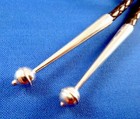 New 44  Real Leather Black 5mm Bolo Tie Cord Sterling Silver 8mm Large Bead Tips
