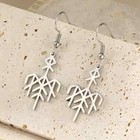 Norse Runes Wardruna Symbol Earrings Elder Futhark Mythology Protection Amulet