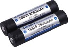Rechargeable Lithium Ion Battery 16650 2500mah 2 Pack For Flashlights Cameras