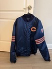 Vintage 90s Starter Chicago Bears Satin Jacket Extra Large Rare Mens Navy Blue
