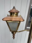 Vintage Mid-century Modern Tension Pole Lamp Metal Wood Swag 1960s Working Lite