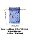 100pcs Star Moon Organza Gift Bags Jewelry Candy Party Favor Wedding Pouches