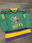 Mighty Ducks Banks 99 Hockey Jersey Adult Medium Green Throwback Fan Jersey   