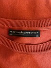 Peruvian Connection Size Xs Orangey-red Knit Pima Cotton Sleeveless Dress