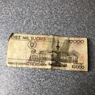  2 Banco Central Del Ecuador Diez Mil Sucres Serie Ad 10239106 Dated Oct 30 1994