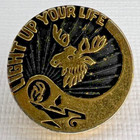 Vintage Lapel Pin Loyal Order Of Moose Light Up Your Life Gold Tone Collectible