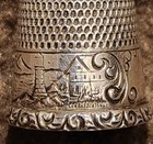 Waite Thresher 925 Sterling Silver Antique Art Deco Sewing Thimble Size 7