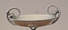 Vintage Bw Buenilum Hammered Aluminum Pedestal Candy Dish Mcm